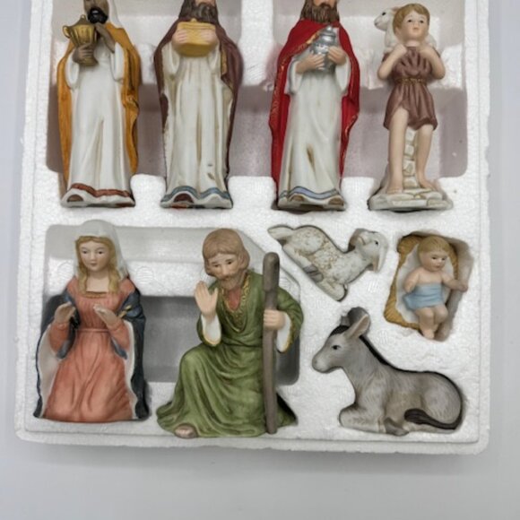 Vintage 1980's Lefton Christopher Collection Bethlehem Nativity Set - Mint - Picture 16 of 16